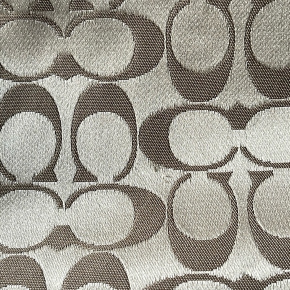 Coach Ashley Sateen Signature C Hobo Purse Brown Tan Hippie - Picture 10 of 16